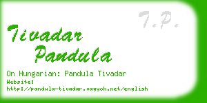 tivadar pandula business card